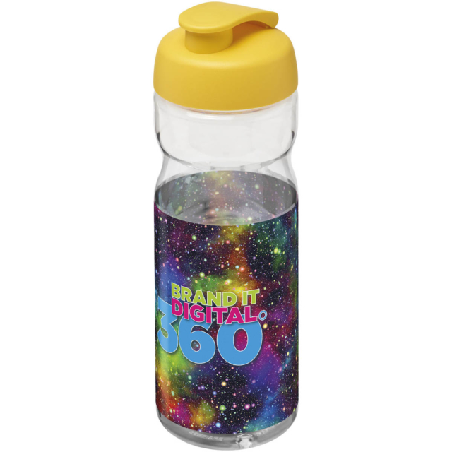 H2O Active® Base 650 ml Sportflasche mit Klappdeckel - transparent - Logo 1