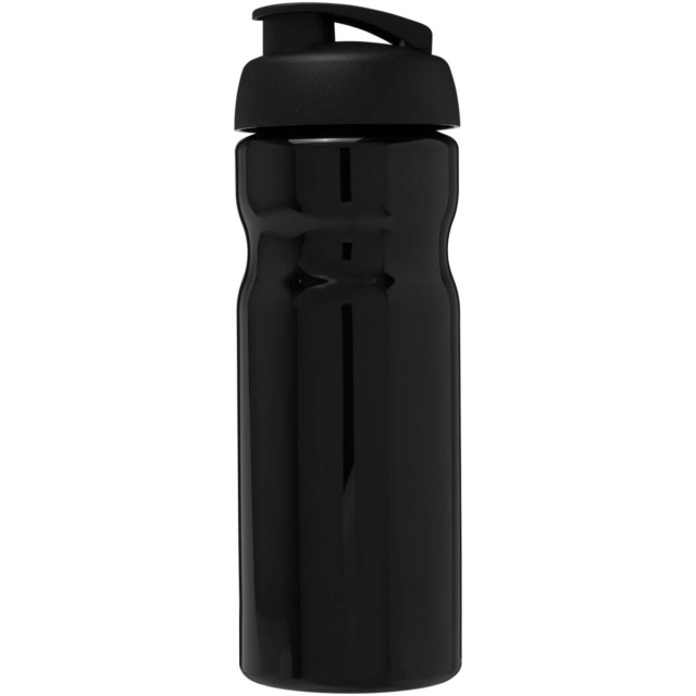 H2O Active® Base 650 ml Sportflasche mit Klappdeckel - schwarz - Vorderseite