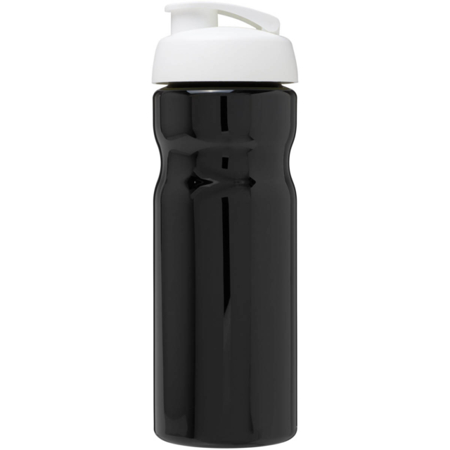 H2O Active® Base 650 ml Sportflasche mit Klappdeckel - schwarz - Vorderseite