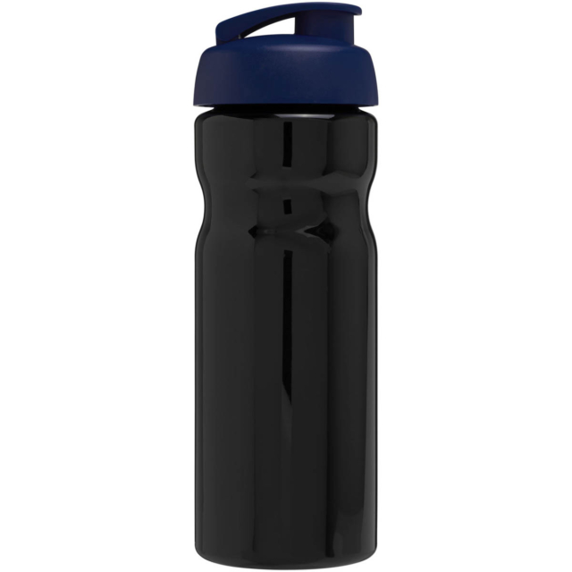 H2O Active® Base 650 ml Sportflasche mit Klappdeckel - schwarz - Rückseite