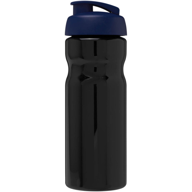 H2O Active® Base 650 ml Sportflasche mit Klappdeckel - schwarz - Vorderseite