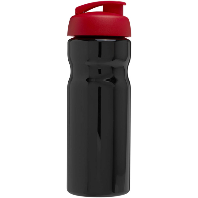 H2O Active® Base 650 ml Sportflasche mit Klappdeckel - schwarz - Rückseite