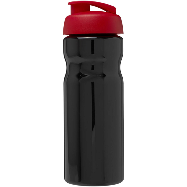 H2O Active® Base 650 ml Sportflasche mit Klappdeckel - schwarz - Vorderseite