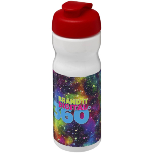 H2O Active® Base 650 ml Sportflasche mit Klappdeckel - weiss - Logo 1