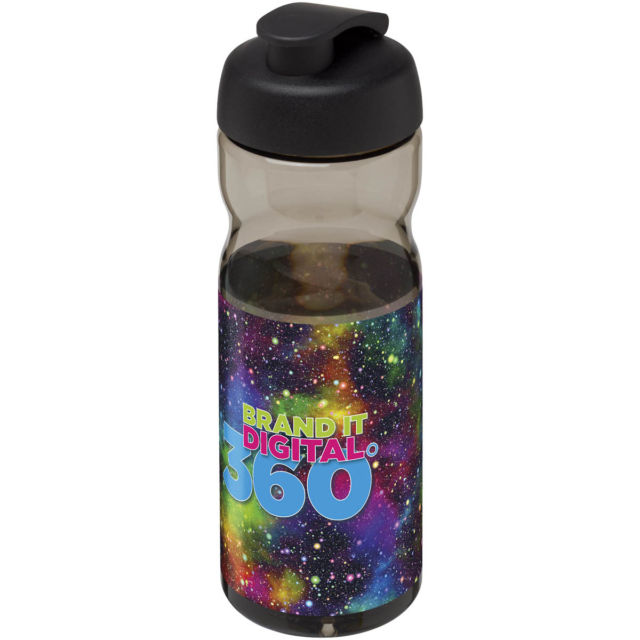 H2O Active® Base 650 ml Sportflasche mit Klappdeckel - kohle - Logo 1