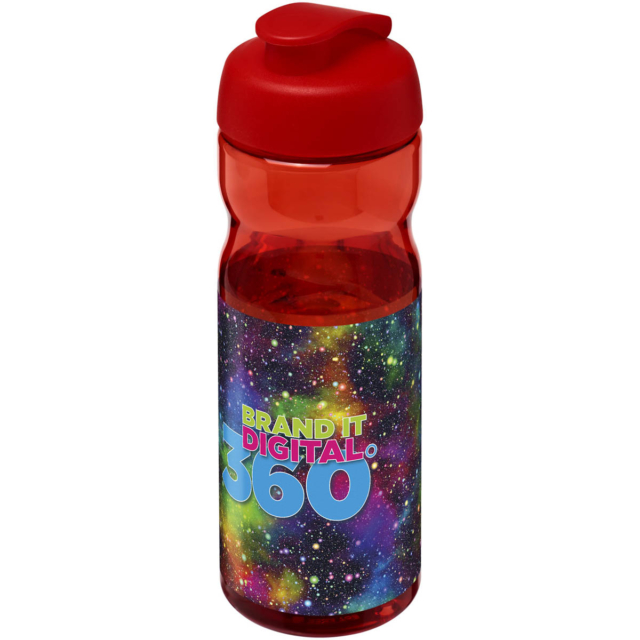 H2O Active® Base 650 ml Sportflasche mit Klappdeckel - rot - Logo 1