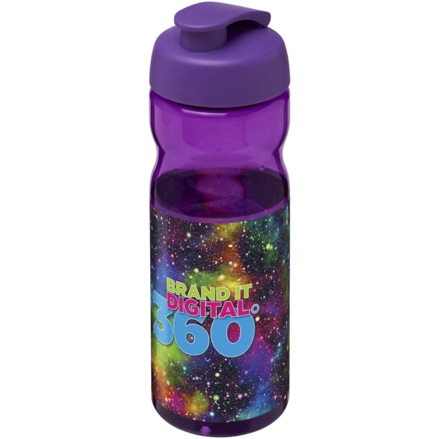 H2O Active® Base 650 ml Sportflasche mit Klappdeckel - lila - Logo 1