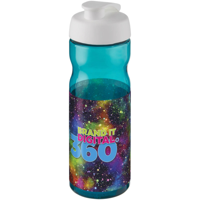 H2O Active® Base 650 ml Sportflasche mit Klappdeckel - aquablau - Logo 1