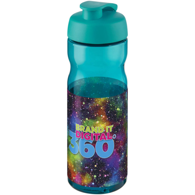 H2O Active® Base 650 ml Sportflasche mit Klappdeckel - aquablau - Logo 1