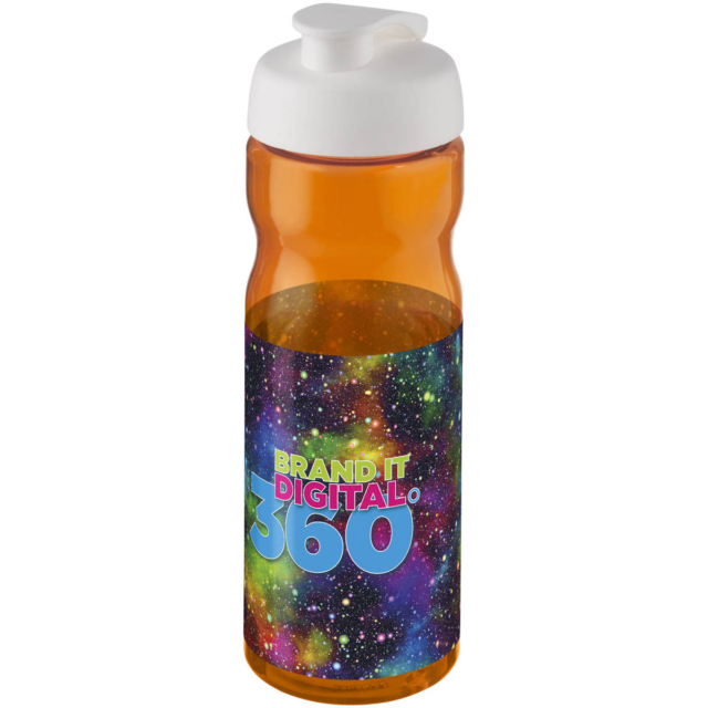 H2O Active® Base 650 ml Sportflasche mit Klappdeckel - orange - Logo 1