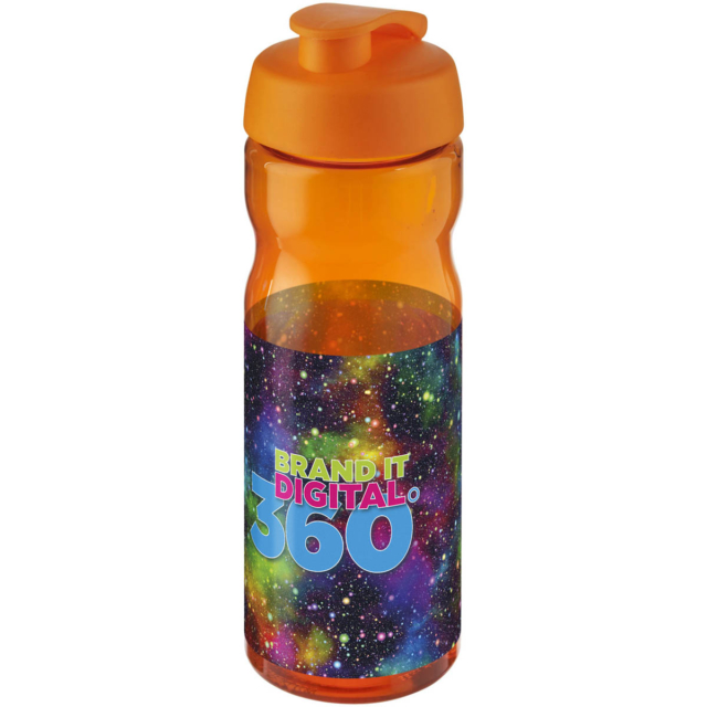 H2O Active® Base 650 ml Sportflasche mit Klappdeckel - orange - Logo 1