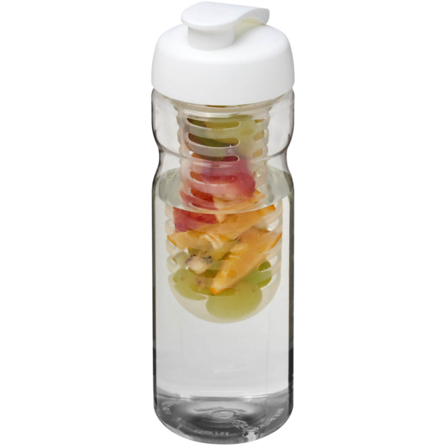 H2O Active® Base 650 ml Sportflasche mit Klappdeckel und Infusor - transparent - Hauptfoto