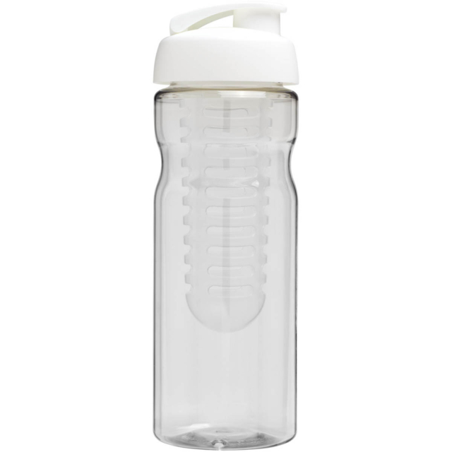 H2O Active® Base 650 ml Sportflasche mit Klappdeckel und Infusor - transparent - Rückseite