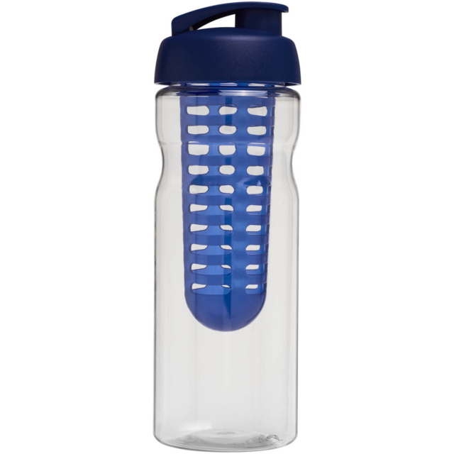 H2O Active® Base 650 ml Sportflasche mit Klappdeckel und Infusor - transparent - Rückseite