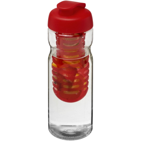 H2O Active® Base 650 ml Sportflasche mit Klappdeckel und Infusor - transparent - Hauptfoto