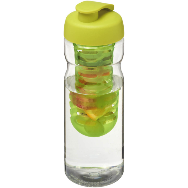 H2O Active® Base 650 ml Sportflasche mit Klappdeckel und Infusor - transparent - Hauptfoto