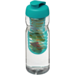 H2O Active® Base 650 ml Sportflasche mit Klappdeckel und Infusor - transparent - Hauptfoto