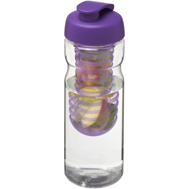 H2O Active® Base 650 ml Sportflasche mit Klappdeckel und Infusor - transparent - Hauptfoto