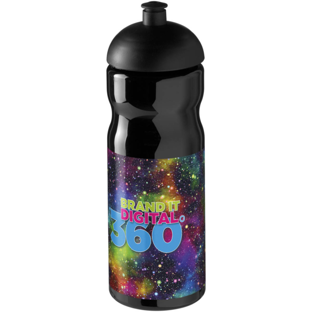 H2O Active® Base 650 ml Sportflasche mit Stülpdeckel - schwarz - Logo 1