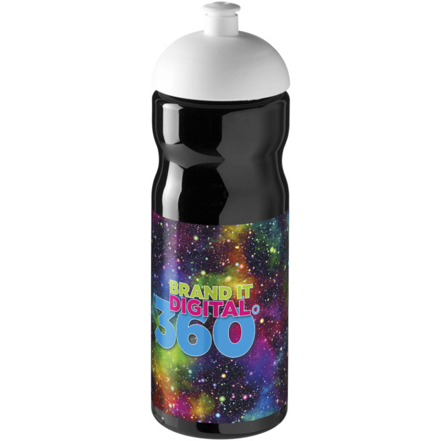 H2O Active® Base 650 ml Sportflasche mit Stülpdeckel - schwarz - Logo 1