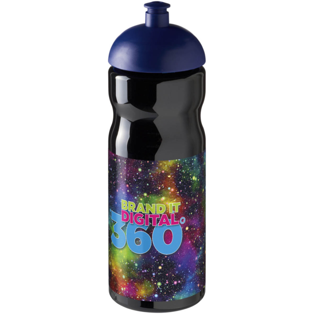 H2O Active® Base 650 ml Sportflasche mit Stülpdeckel - schwarz - Logo 1