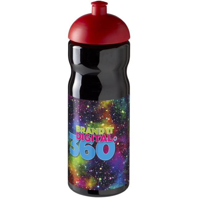 H2O Active® Base 650 ml Sportflasche mit Stülpdeckel - schwarz - Logo 1