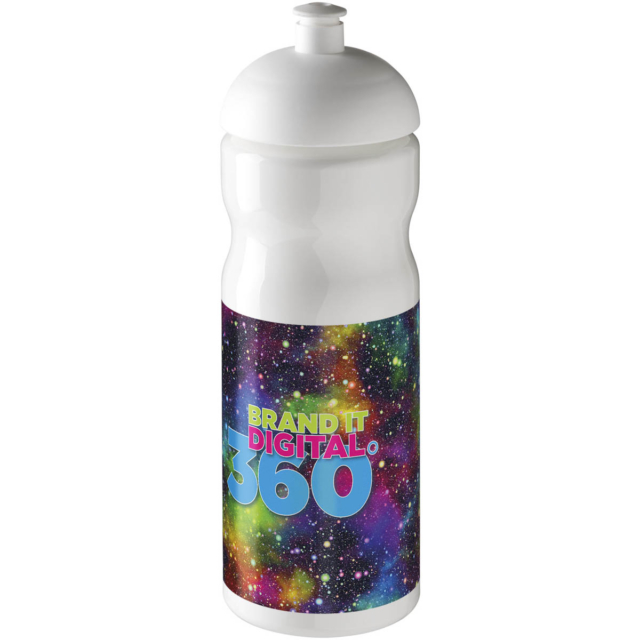 H2O Active® Base 650 ml Sportflasche mit Stülpdeckel - weiss - Logo 1