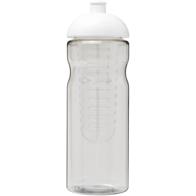 H2O Active® Base 650 ml Sportflasche mit Stülpdeckel und Infusor - transparent - Vorderseite