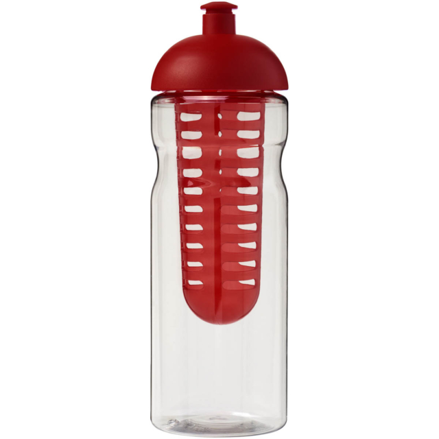 H2O Active® Base 650 ml Sportflasche mit Stülpdeckel und Infusor - transparent - Vorderseite