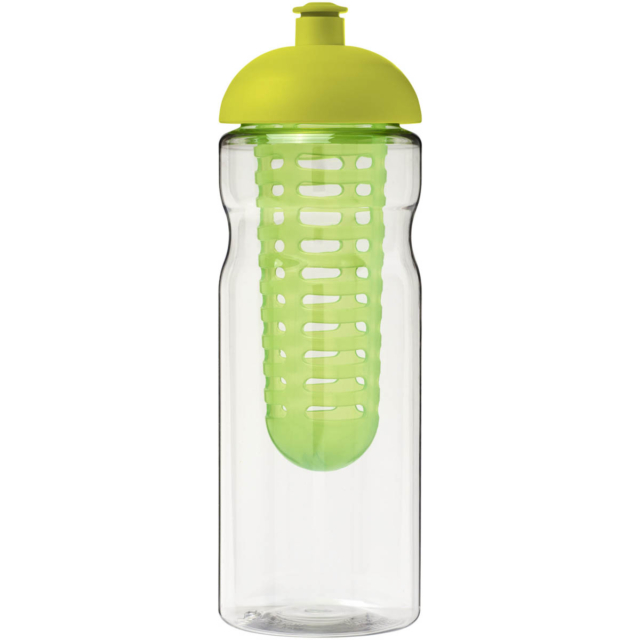 H2O Active® Base 650 ml Sportflasche mit Stülpdeckel und Infusor - transparent - Vorderseite