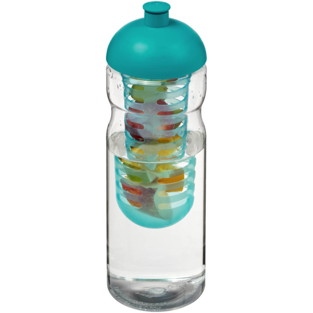 H2O Active® Base 650 ml Sportflasche mit Stülpdeckel und Infusor - transparent - Hauptfoto