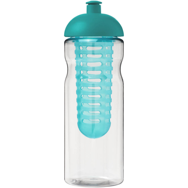 H2O Active® Base 650 ml Sportflasche mit Stülpdeckel und Infusor - transparent - Vorderseite