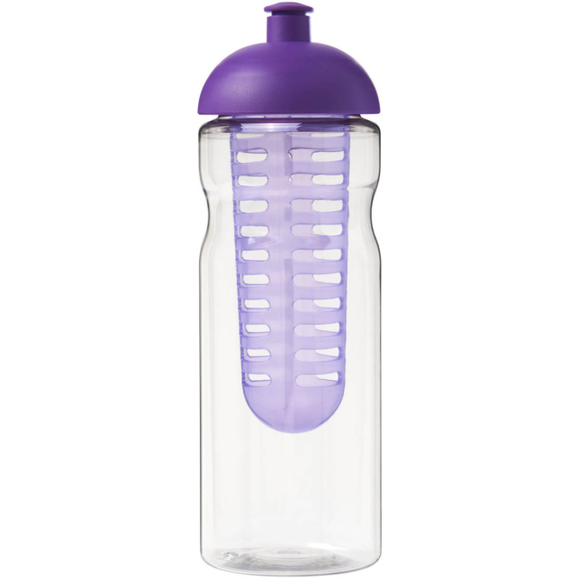 H2O Active® Base 650 ml Sportflasche mit Stülpdeckel und Infusor - transparent - Vorderseite