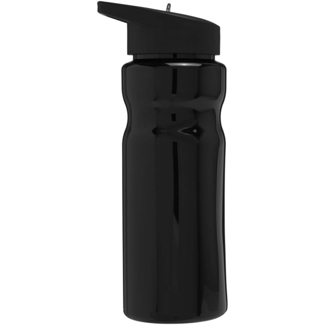 H2O Active® Base 650 ml Sportflasche mit Ausgussdeckel - schwarz - Rückseite