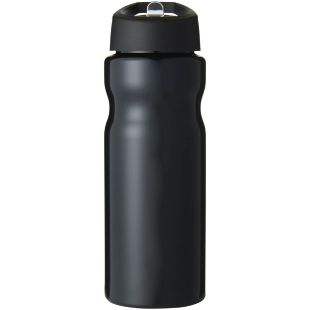 H2O Active® Base 650 ml Sportflasche mit Ausgussdeckel - schwarz - Vorderseite