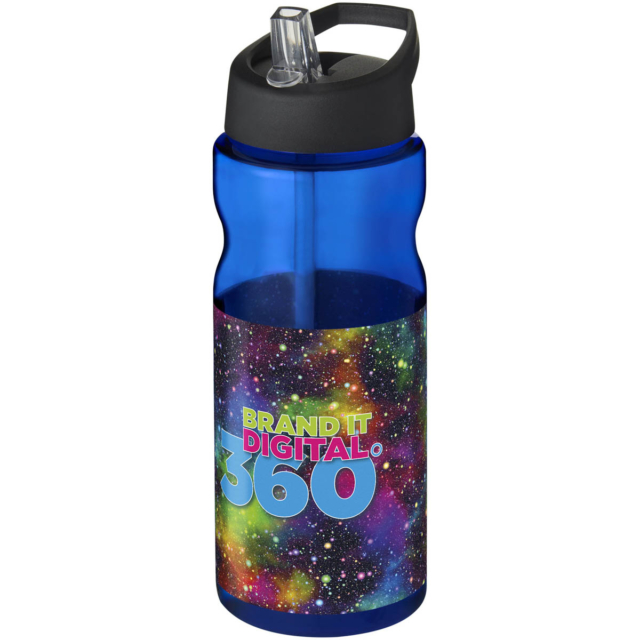 H2O Active® Base 650 ml Sportflasche mit Ausgussdeckel - blau - Logo 1