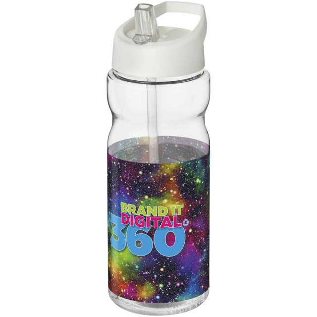 H2O Active® Base 650 ml Sportflasche mit Ausgussdeckel - transparent - Logo 1