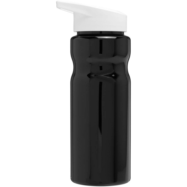 H2O Active® Base 650 ml Sportflasche mit Ausgussdeckel - schwarz - Rückseite