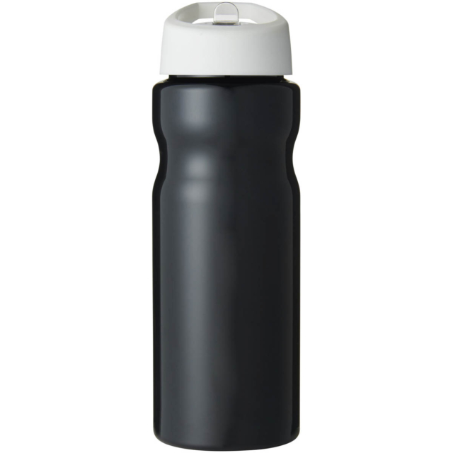 H2O Active® Base 650 ml Sportflasche mit Ausgussdeckel - schwarz - Vorderseite