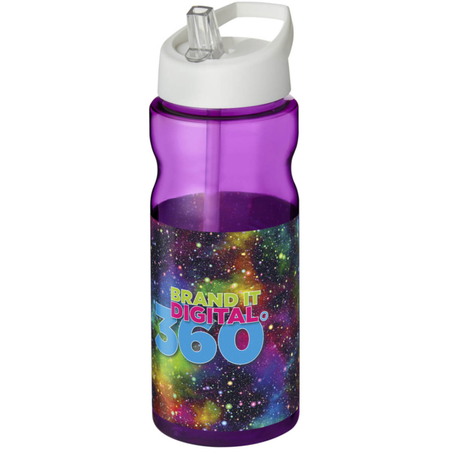 H2O Active® Base 650 ml Sportflasche mit Ausgussdeckel - lila - Logo 1