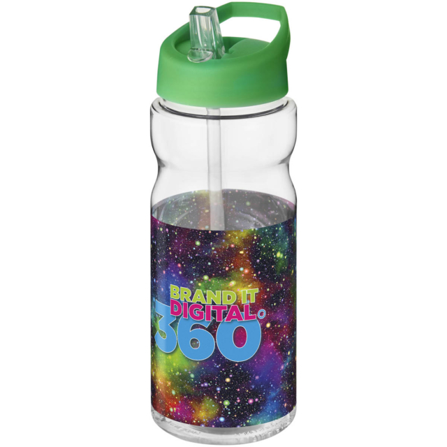 H2O Active® Base 650 ml Sportflasche mit Ausgussdeckel - transparent - Logo 1