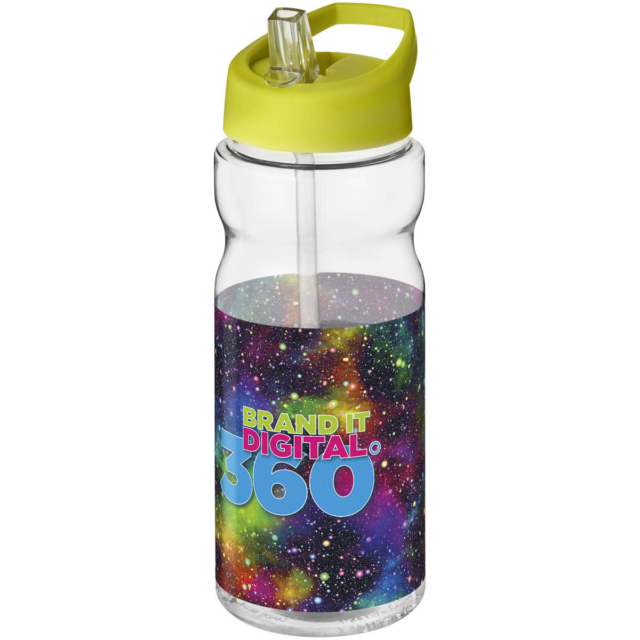 H2O Active® Base 650 ml Sportflasche mit Ausgussdeckel - transparent - Logo 1