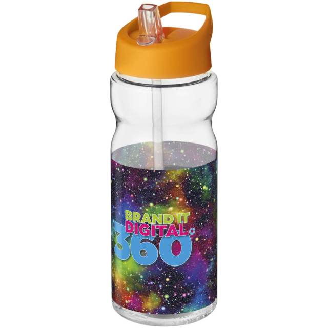 H2O Active® Base 650 ml Sportflasche mit Ausgussdeckel - transparent - Logo 1