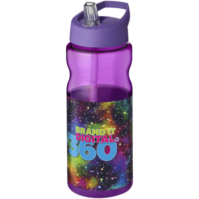 H2O Active® Base 650 ml Sportflasche mit Ausgussdeckel - lila - Logo 1