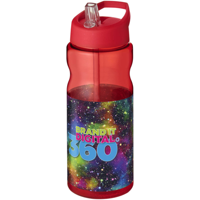 H2O Active® Base 650 ml Sportflasche mit Ausgussdeckel - rot - Logo 1