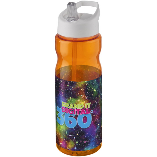 H2O Active® Base 650 ml Sportflasche mit Ausgussdeckel - orange - Logo 1