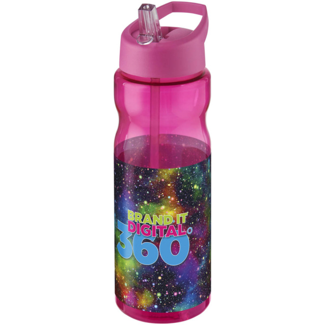 H2O Active® Base 650 ml Sportflasche mit Ausgussdeckel - magenta - Logo 1