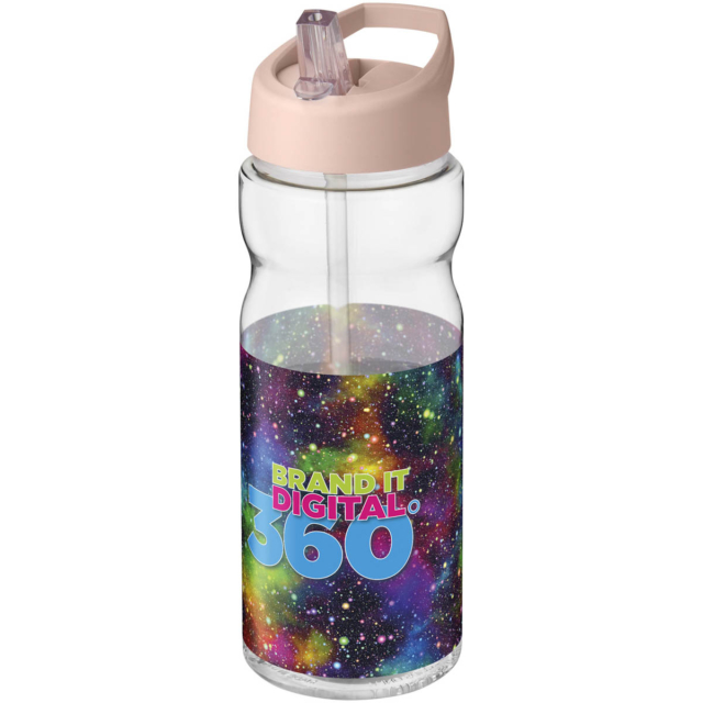 H2O Active® Base 650 ml Sportflasche mit Ausgussdeckel - Pale blush pink - Logo 1