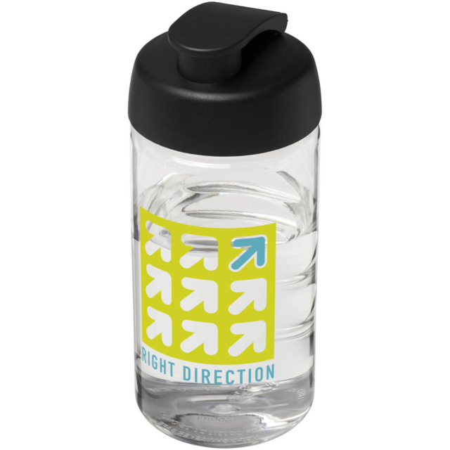 H2O Active® Bop 500 ml Sportflasche mit Klappdeckel - transparent - Logo 1