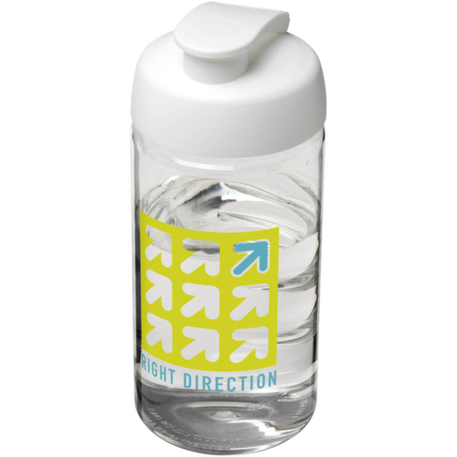 H2O Active® Bop 500 ml Sportflasche mit Klappdeckel - transparent - Logo 1